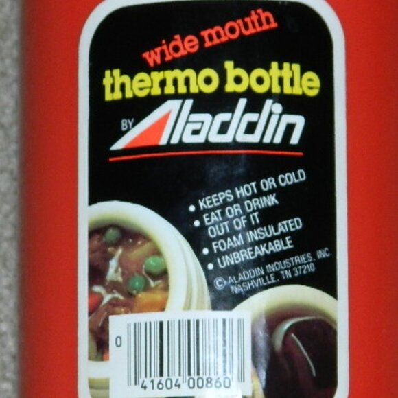 Vintage ALADDIN Picnic Set Red Plaid Thermos Lunch Box - Picture 11 of 14